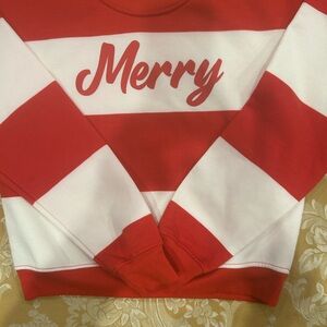 Red and White 'Merry' Sweater